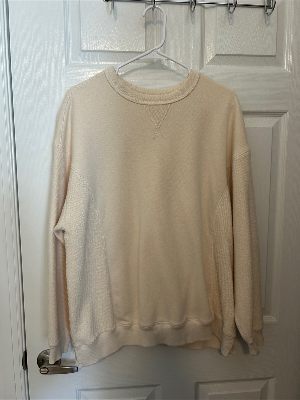 aerie Cream Oversized Crewneck Sweatshirt
